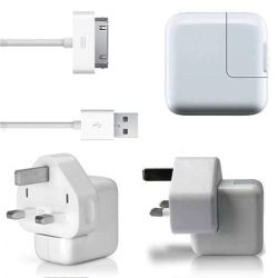 Refurbished Genuine Apple iPad 3 USB Mains Charger With USB Cable, A - White