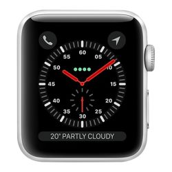 Refurbished Apple Watch Series 3 (Cellular) FACE ONLY, Silver Aluminium, 38mm, B