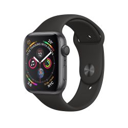 Refurbished Apple Watch Series 4 GPS, 40mm Space Grey Aluminium Case with Black Sport Band, A